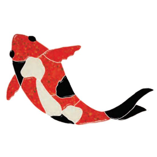 Master Tile Koi Fish Red 8-Inch X 12-Inch Tile Artistry In Mosaics - KFIREDRS