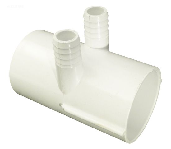 Waterway Manifold 2-Inch Slip X 2-Inch Slip X Two 3/4-Inch Ribbed Barb Ports - 672-7100B