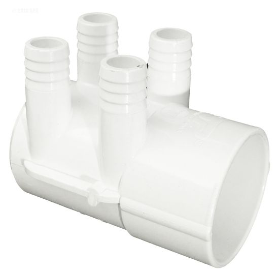 Waterway Manifold 2-Inch Slip X Dead End X Four 3/4-Inch Ribbed Barb Ports - 672-7170B