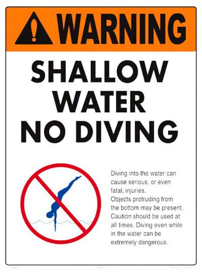 Aquatic Technology No Diving Sign - 6603WS1824E