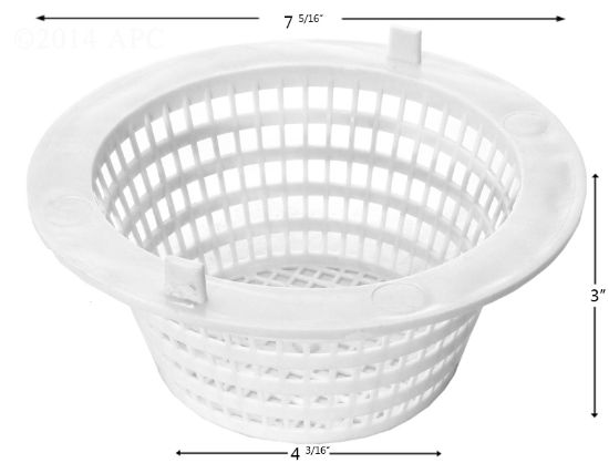 Aladdin Equipment Co Aladdin Equipment Skimmer Basket Seasonmaster W / Tabs SMS004 Plastic Btm 4 3/16-Inch Top 7 5/16-Inch Ht 3-Inch - B-214