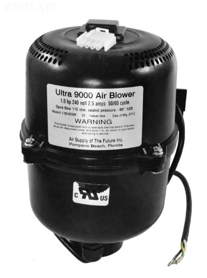 Air Supply Of The Future Inc Ultra 9000 240 V 1 HP 2.4AMP 4PIN AMP Cord Air Blower Portable Spa Air Supply - 3910220