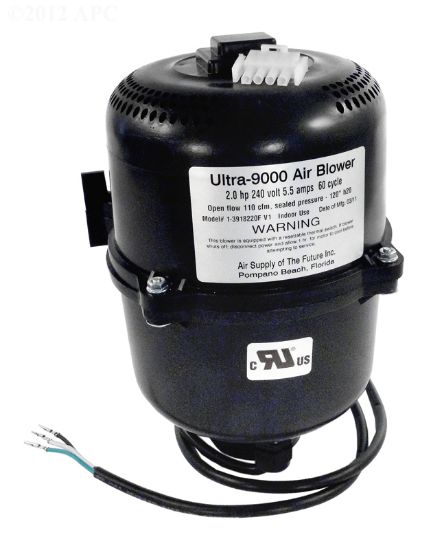 Air Supply Of The Future Inc Ultra 9000 240 V 2 HP 6 AMP 4 Pin AMP Cord Air Blower Portable Spa Air Supply - 3920201