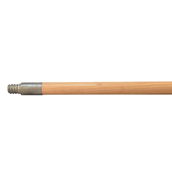 Blue Devil Industries Wooden Brush Handle W/ Thread - Ed Metal Tip (15 Per Case - B3055