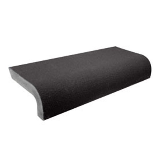 Inlays Inc Safety Edge Tile 2 - 1/4INX1INX6IN Black Matte Case Of 28 - CPC00022