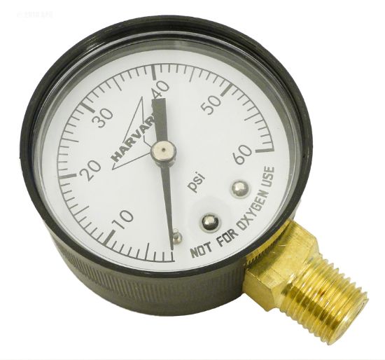 American Granby Inc Swimming Pool Pressure Gauge .25-Inch Mpt Lower 2-Inch Face 0 To 60# Plastic Case - IPPG602-4L