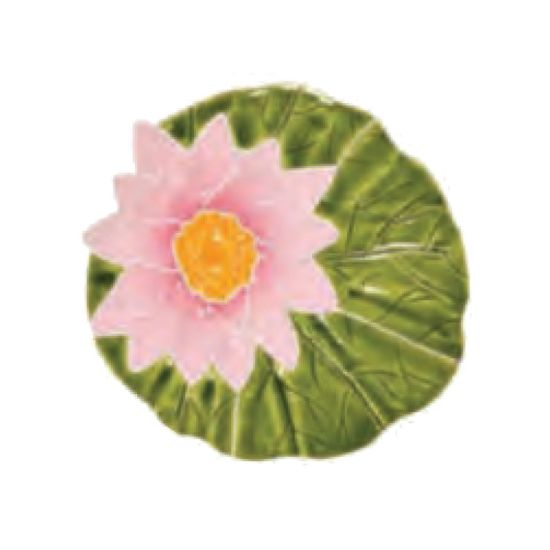 Master Tile Lilypad W/ Flower 6-Inch X 6-Inch Tile Artistry In Mosaics - LFLMCOS
