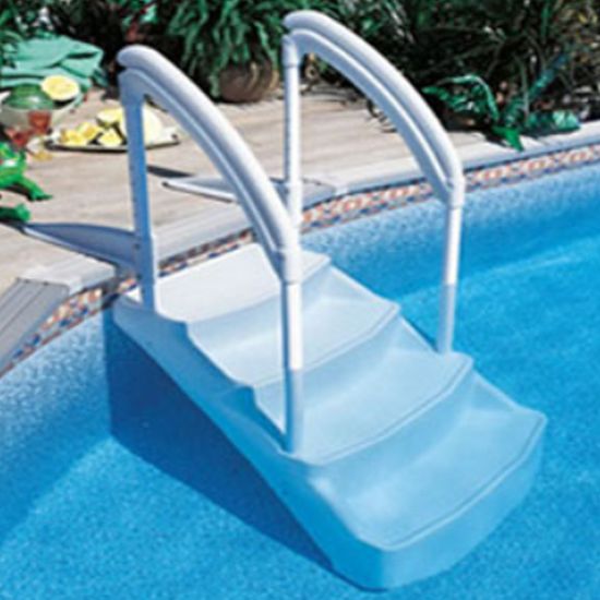 Innovaplas Above Ground Pool Step The Royal Entrance 43-Inch Abg Step Bagged Lumio Pearl Grey - PG-5602