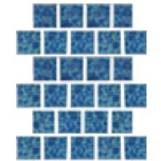 Master Tile Harmony 100 Atlantic Blu 1-Inch X 1-Inch 1 Sheet 1 Sf Glazed Mastertile - MAS HM 143