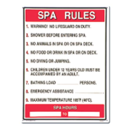 Poolmaster General Commercial Spa Rules - 40327
