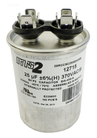 Us Seal Manufacturing Run Capacitor 25 Mfd 370VAC - RD-25-370