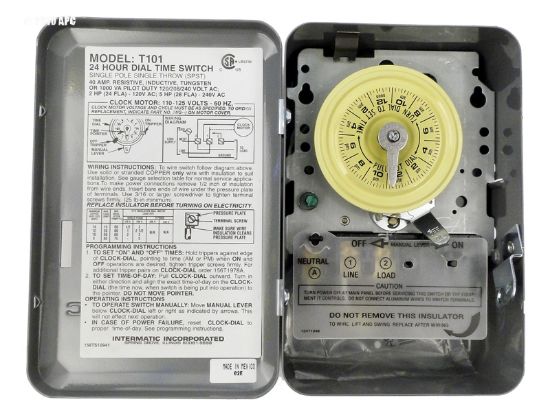 Intermatic Usd Intermatic 125 V Time Clock INDOOR-SINGLE Pole - T101