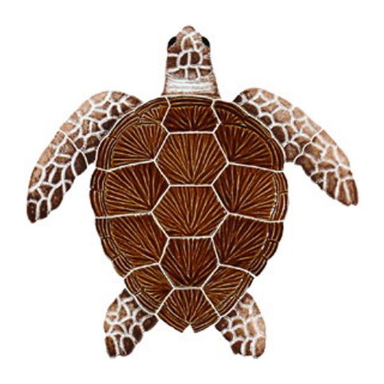 Master Tile Loggerhead Turtle Sm 8X8 Brown - TLOBROS
