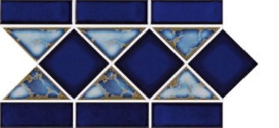 Us Pool Tile Listello Terra Blue 6INX12IN 10LIN FT=5SQ FT/CASE 1LNFT/PC - USPL240S