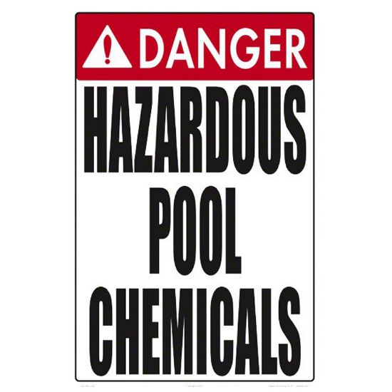 Aquatic Technology Hazardous Pool Chemicals Sign - 5001WS1218E