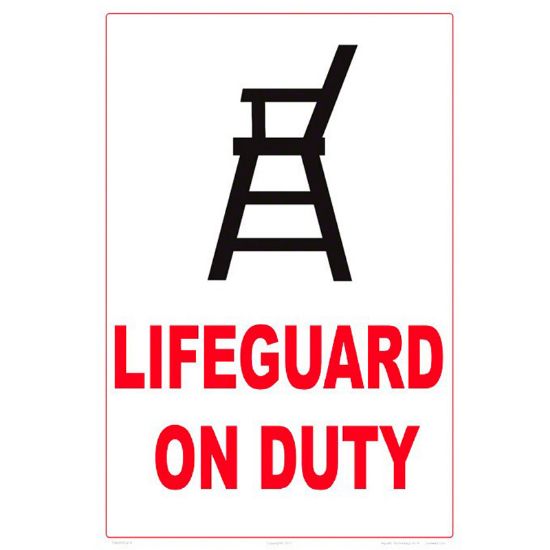 Aquatic Technology Life Guard On Duty Plastic - 7080WS1218E