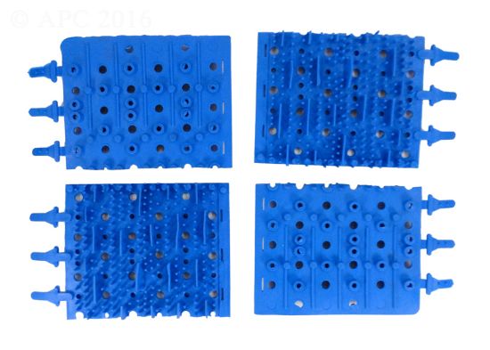 Aqua Products Inc Molded Rubber Brush Blue (set Of 4 - A3002BMPK