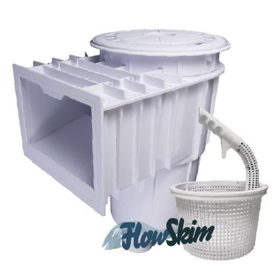 Custom Molded Products Inc. In Ground Skimmer (w Style) Without Valve; Single Port; With Flowskim; White - 25140-250-000
