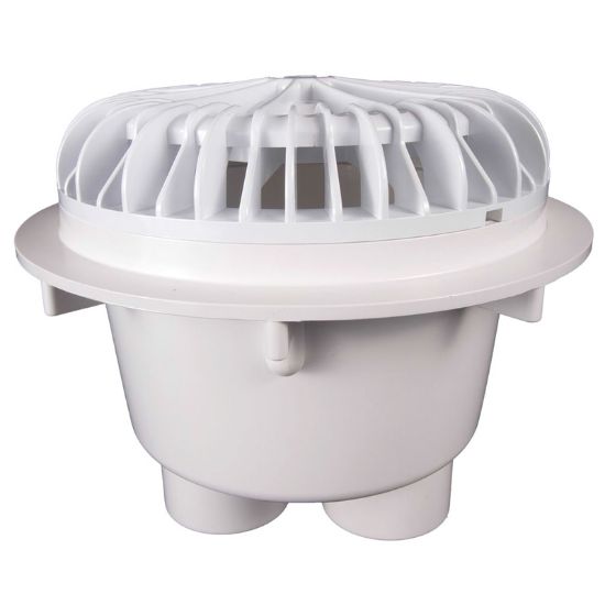 Custom Molded Products Inc. Gunite Main Drain & Nova Lid Gray 1.5INS X 2-Inch Sp Bottom - 25517-501-000