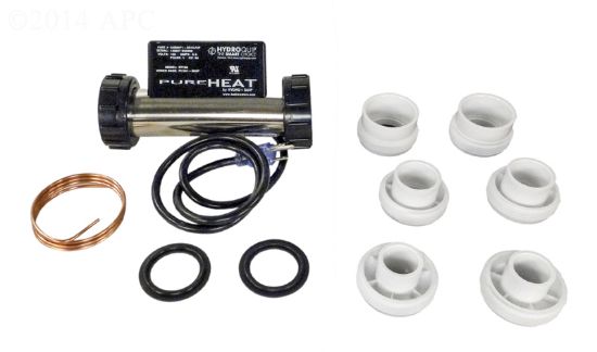 Hydro-Quip Universal In - Line Hot Tub Heater 120 V 650W Pressure 3' Cord/PLUG Pure Heat Hydro Quip PH101 - 65UP: - PH101-65UP