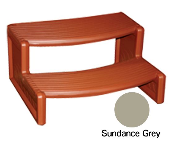 Confer Plastics Inc Handi Step 2 Sundance Gray Straight Or Curved Combo Leisure Accents