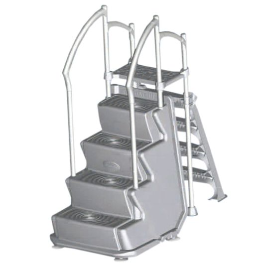 Innovaplas Walkway Step & Ladder Combo W/ Dual Handrail 36INWX39INDX46INH Step Cup System Protects - PG-4001-CS