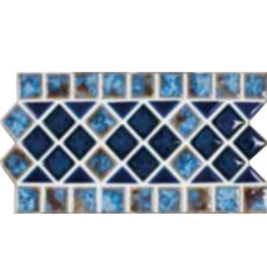 Master Tile Listello Tapestry Ancient Sea 20 Sheets 18.4 SF/ Ctn Glazed Mastertile - MAS TS 95