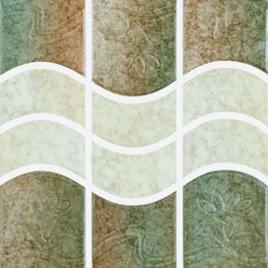Us Pool Tile Surf Series GREEN/IVORY 20 Shts Per Box 20.6 Sq Ft Per Cs - NS-280