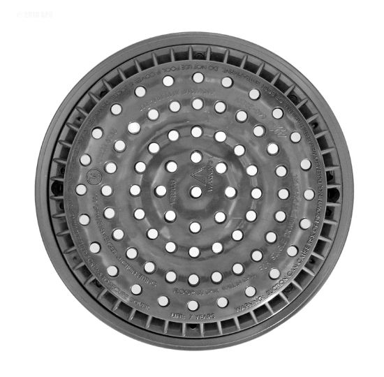 Waterway Main Drain Cover And Frame 8-Inch ANTI-VORTEX Dark Gray Vgb - 640-2319-DKGV