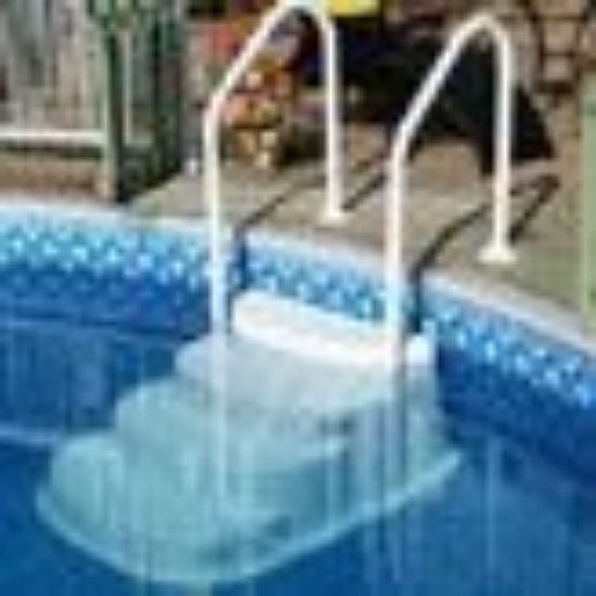 ME200.13 The Classic Spacesaver Above Ground Pool Steps Two Aluminum Handrails Access Manufacturer Innovaplas Mpn ME.200.13
