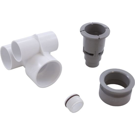 Waterway Tee Body Assembly - 1.5INS Air 2IN WATER-GRAY-THREADED Ring - 210-3707