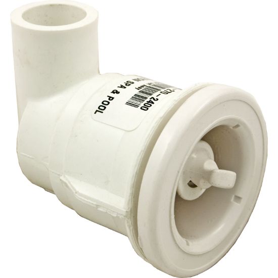 Waterway Neck Jet Complete PUSH/PULL Style .5IN Skt White - 210-7010