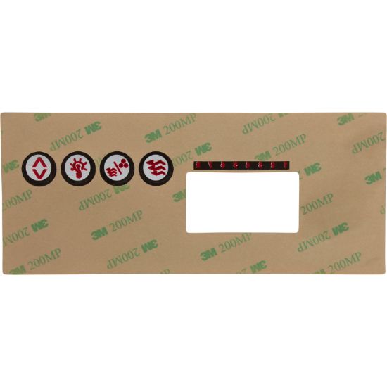 Hydro-Quip Label ECO8 Large 4 Button Rectangle - 80-0204