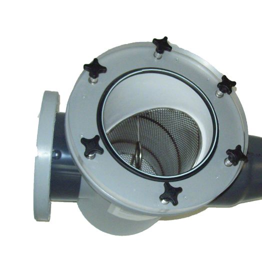 Paragon Aquatics Ps Series 8Inx8Ineccnt Strainer Fg Body Clr Lid Nsf Ss Bskt Pn - PS8X8