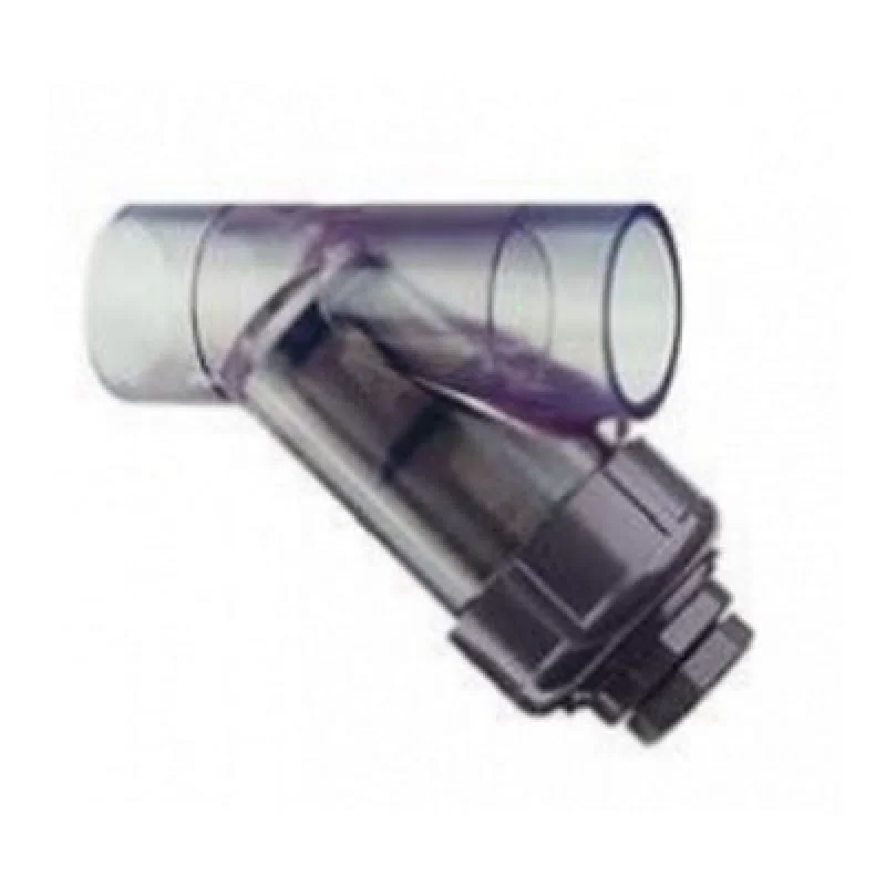 1-1/2" Spears Clear PVC Y-Strainer - SOC - EPDM - SS8 Mesh (YS22S8-015CL)