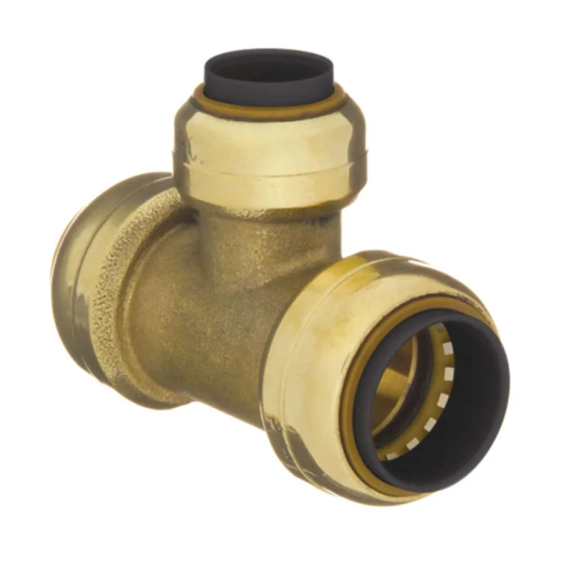1-1/2" x 1-1/2" x 1" Brass Push Fit Reducer Tee 10188120