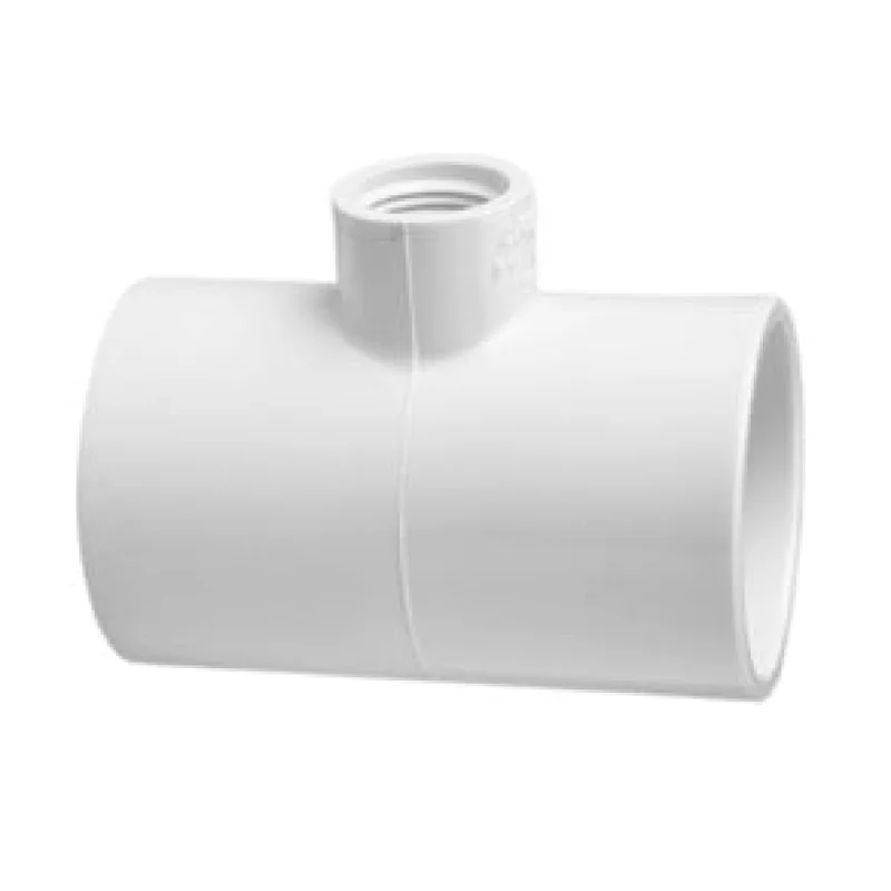 1-1/4" x 1-1/4" x 3/4" Schedule 40 PVC Reducing Tee - Socket x Socket x FIPT (402-167)