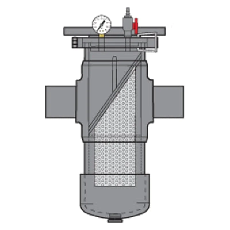 1/2" Spears PVC Basket Strainer - SPG - EPDM - P6 Mesh (BS27P6-005)