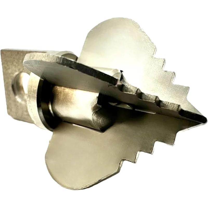 1.6 Spear 4 Flute Flow Fixer Drain Cleaner Plumbing Snake Cutter Head for 23 Pipes, Clears & Scrapes Inner Walls, Fits 3/8 1/2" or 9/16 Cables, Commercial & Residential Use