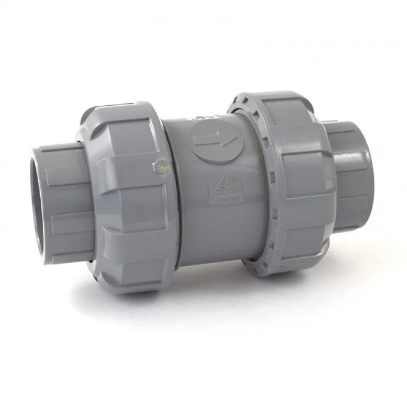 1" Flui-Pro PVC Ball Check Valve - Socket & Threaded Ends