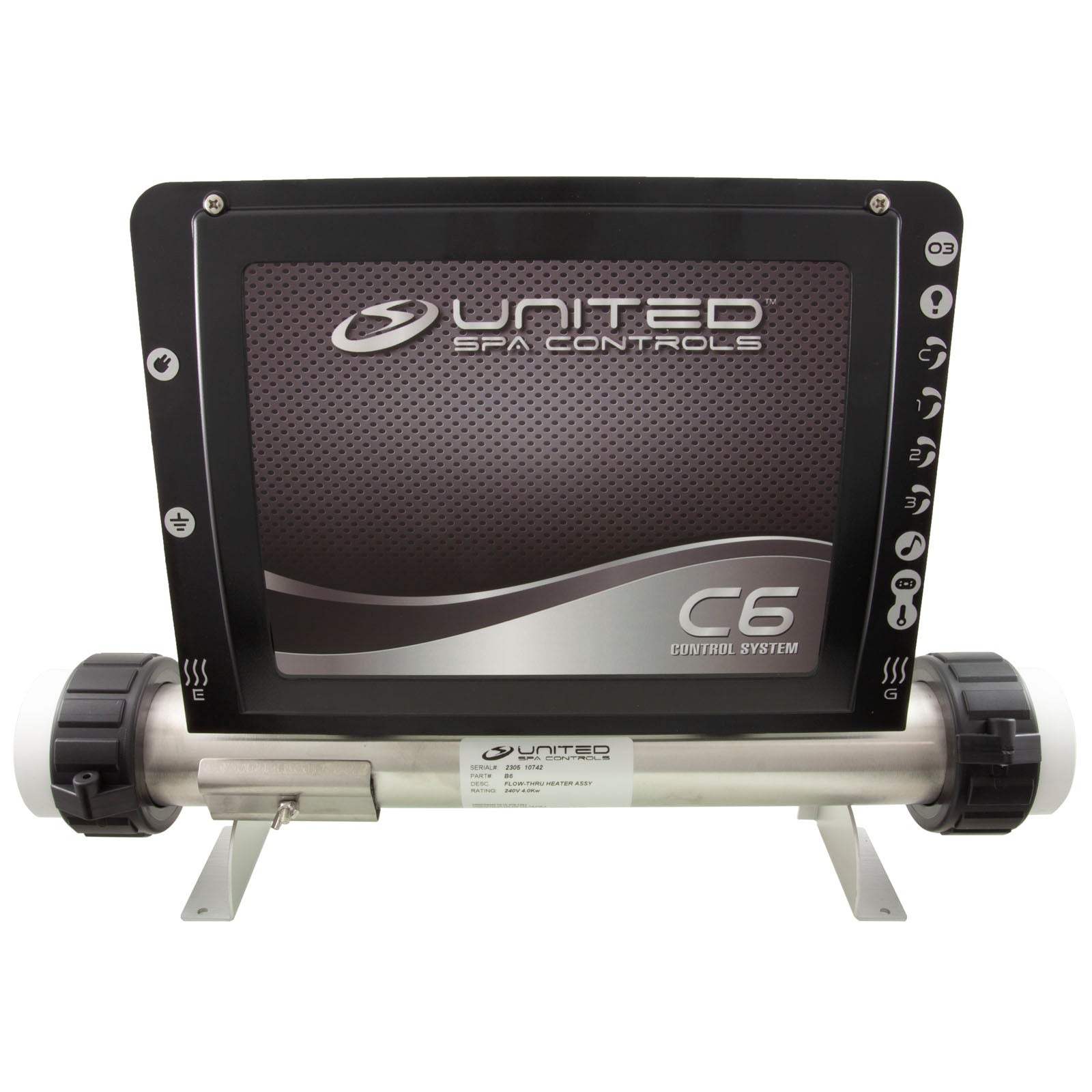 Control, United Spas CB, 5.5kW, P1, P2, Aux, Lt, T7-S