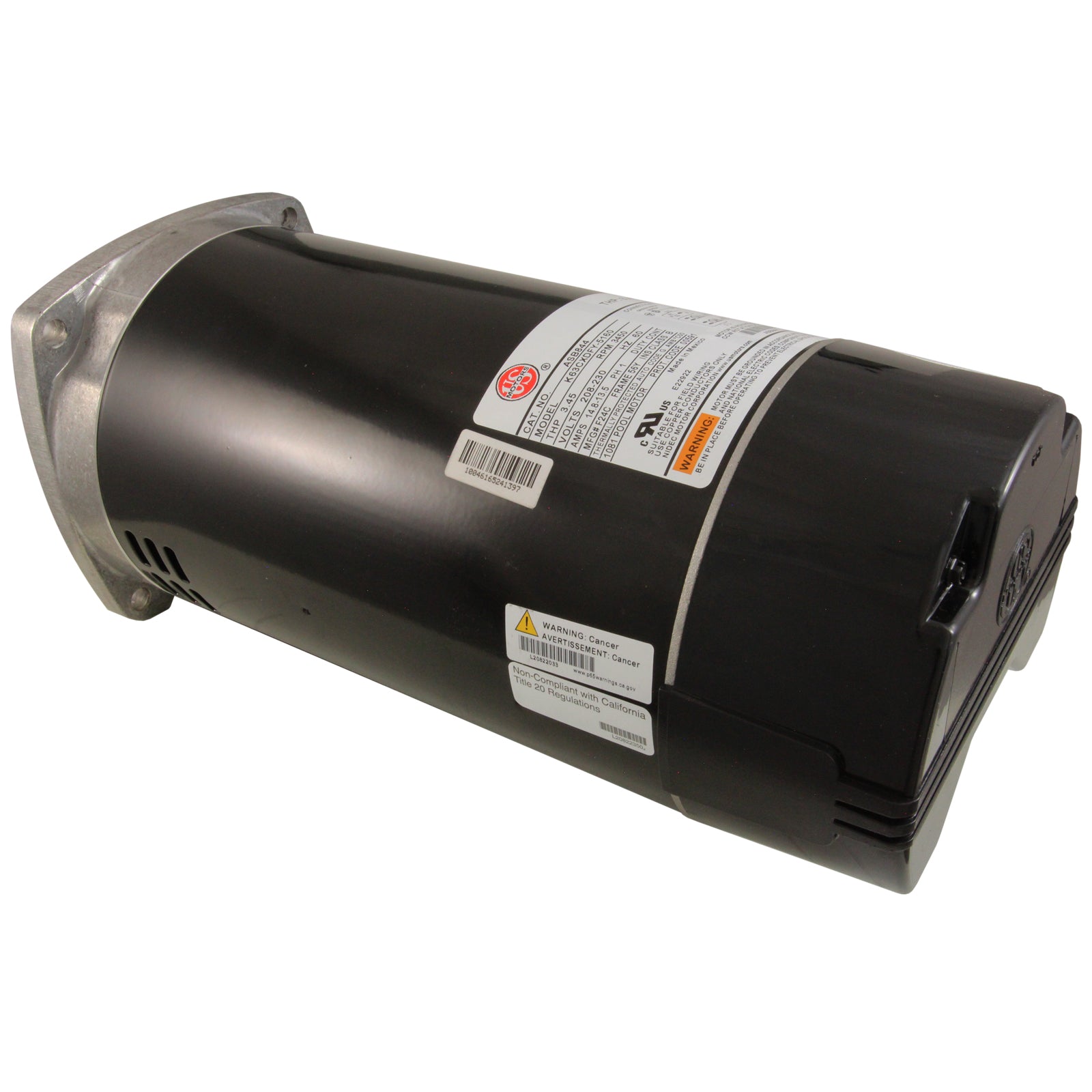 Motor, US Motor, 3.0hp, 208-230v, 56YFr, SQFL, Full Rate, PE