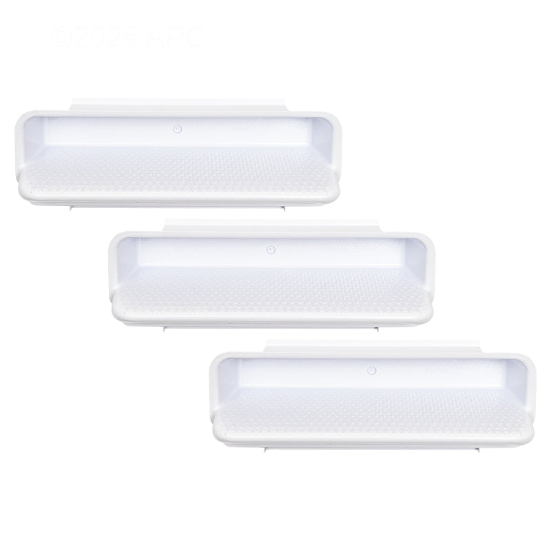 ABS Ladder Steps, Set of 3, White, Pentair, 82400700