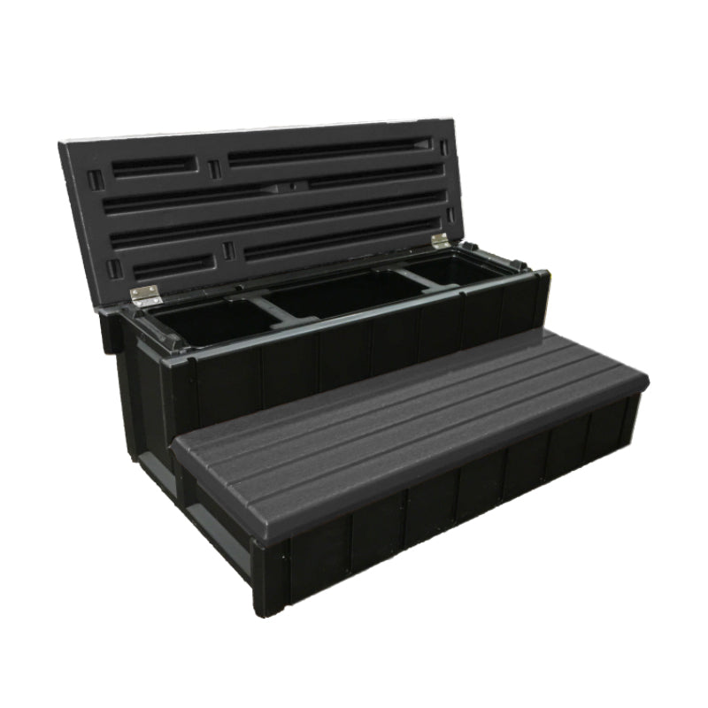 36in Storage Step, Black, Confer Plastic, LASS36-SC-BLK