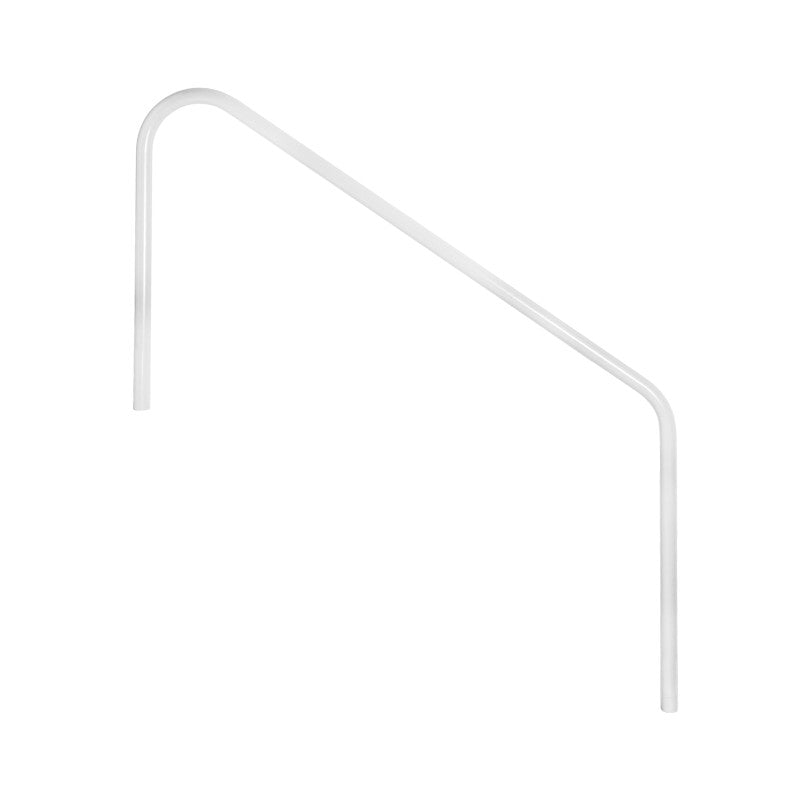 60in 2 Bend Deck To Pool Rail, White, DTP-260-W