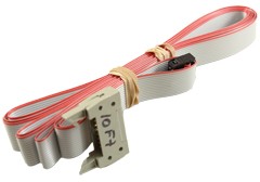 Topside Ext. Cable, ACC, 10ft, 14 Conductor Flat Ribbon, Gray : 11-XT14-10