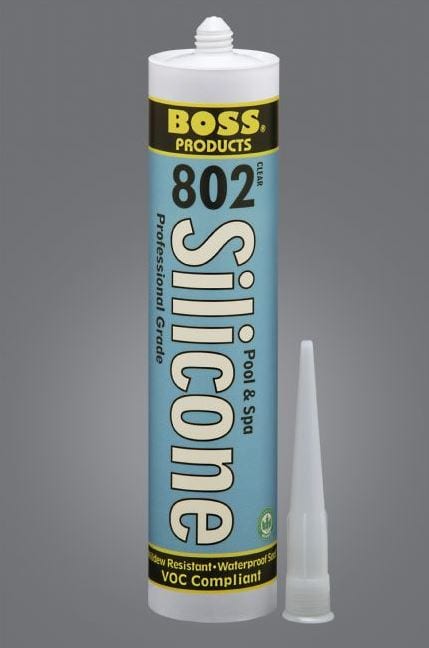 Boss 10.3 oz Clear 802 Acetoxy Cure Silicone General Purpose Adhesive