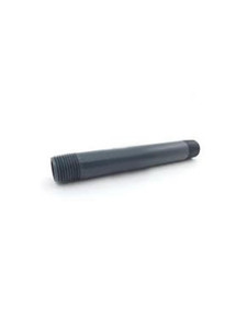 T B S Irrigation Schedule 80 1.25"x 12" Threaded Both Ends PVC Nipple, 812-120