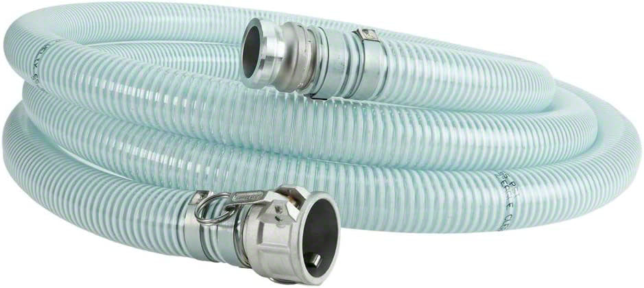 Camlock Suction Hose - 2 Inch x 20 Feet - Clear
