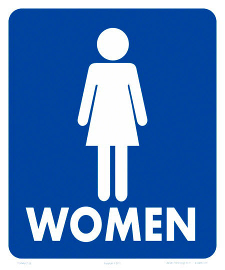Women With GraphicsSign - 10 x 12 Inch on Vinyl Stick-on